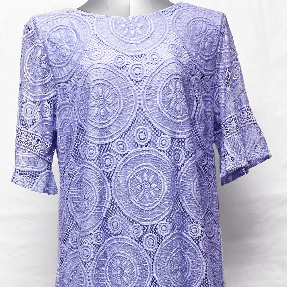 R&K Lace Overlay Dress, Orchid Purple 16P